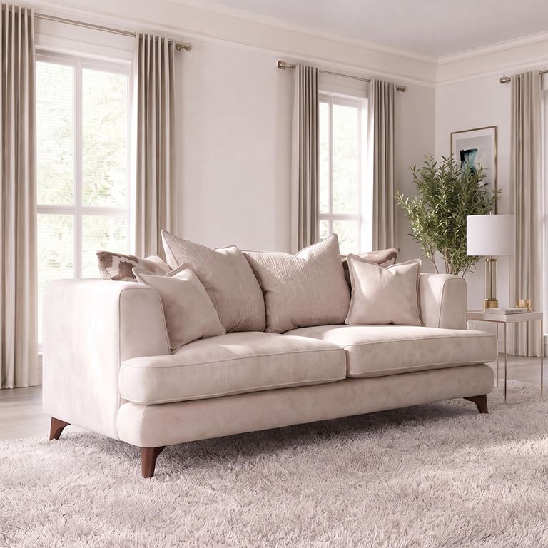Cancun Fabric 3 Seater Sofa - Colours Available