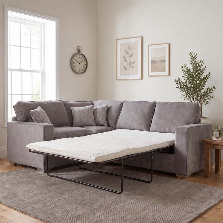 Chicago Fabric Pull Out LH1/COR/R2S Bed Corner Sofa - Colours Available