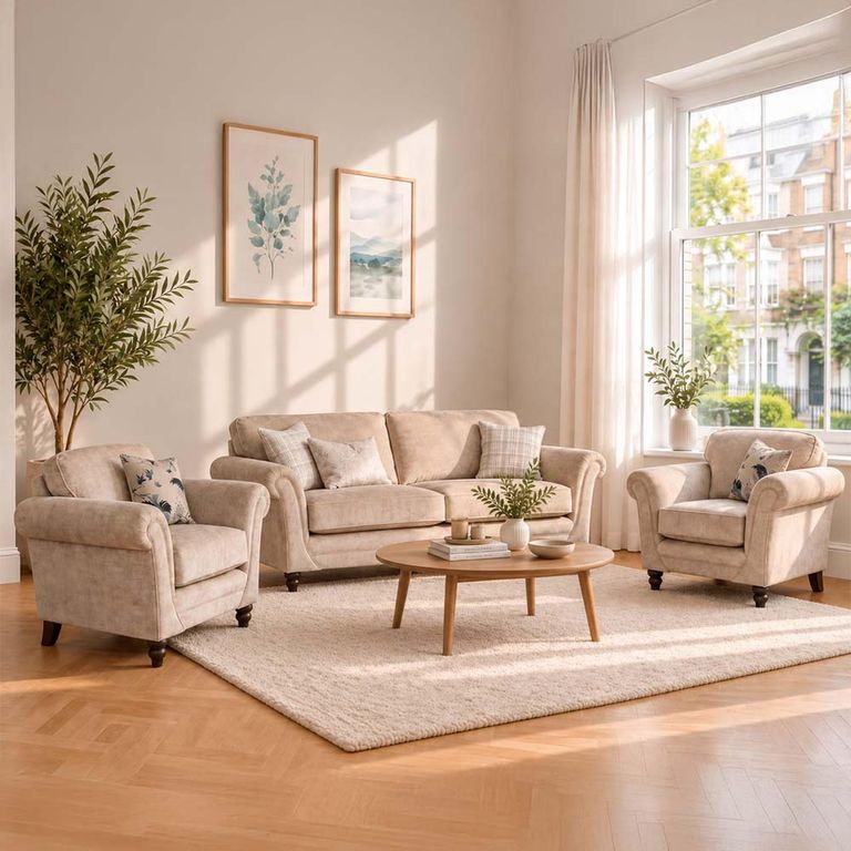 Danbury Fabric 3+1+1 Seater Sofa Set - Colours Available