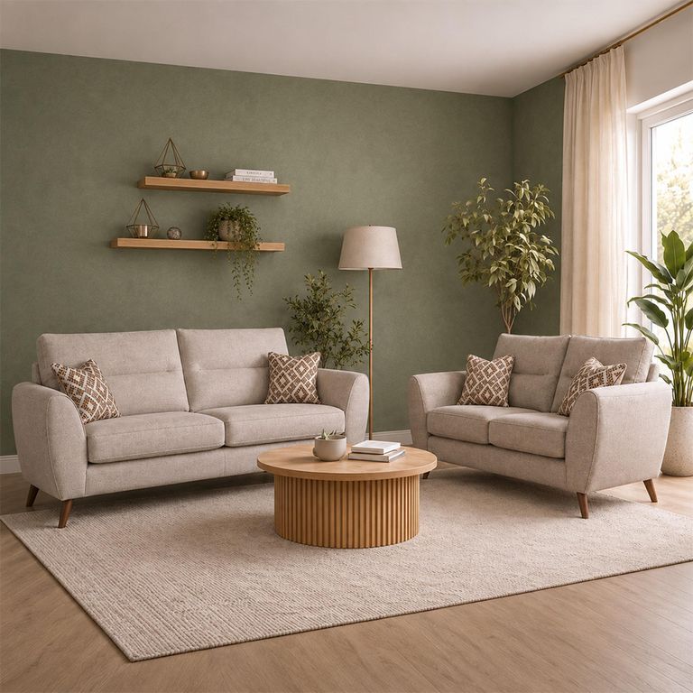 Miller Fabric 3+2 Seater Sofa Set - Colours Available