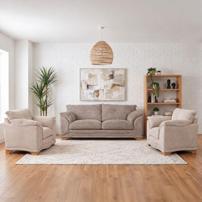 Nicole Fabric 3+1+1 Seater Sofa Set - Colours Available