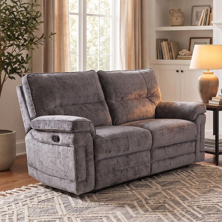 Plaza Fabric 2 Seater Recliner Sofa - Colours Available