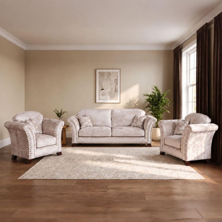 Vesper Fabric 3+1+1 Seater Sofa Set - Colours Available