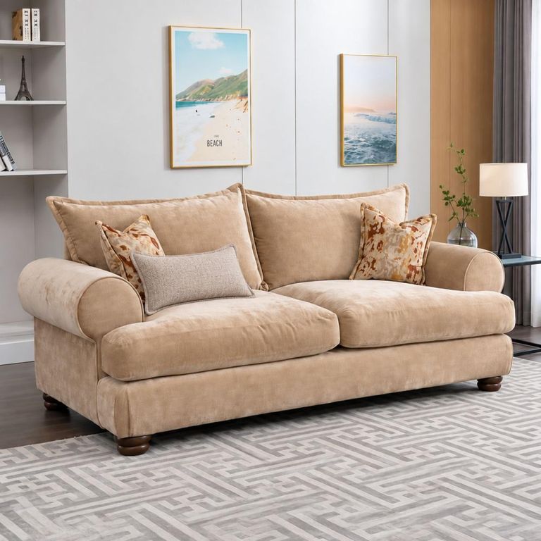 Viscount Fabric 3 Seater Sofa - Colours Available