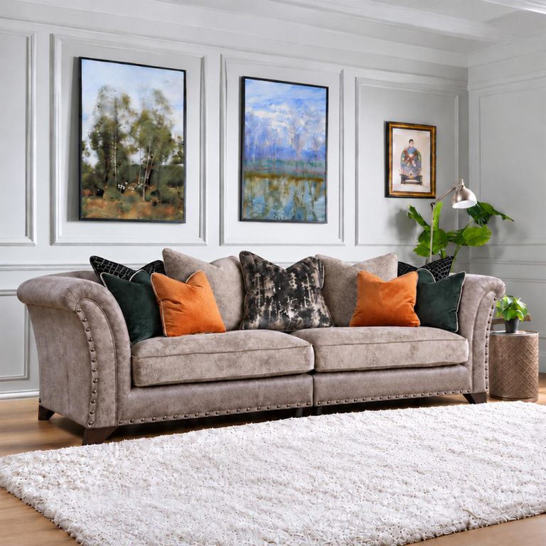 Weston Fabric 4 Seater Sofa - Colours Available