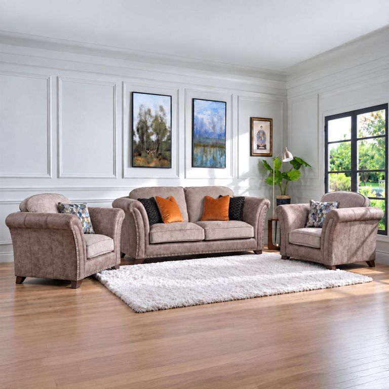 Weston Fabric 3+1+1 Seater Sofa Set - Colours Available