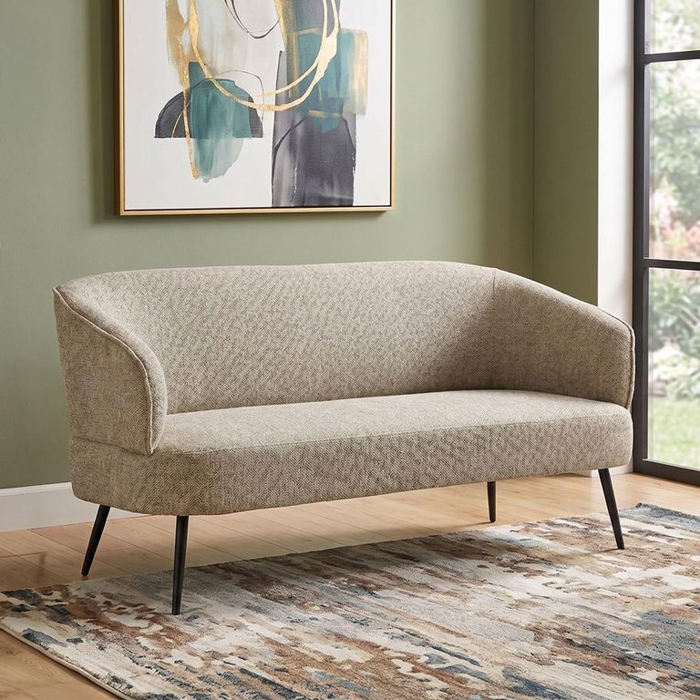 Coco Sofa - 2 Seater - Curved Back - Beige - Fabric