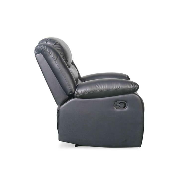 Conrad Manual Recliner Armchair - Black Leather