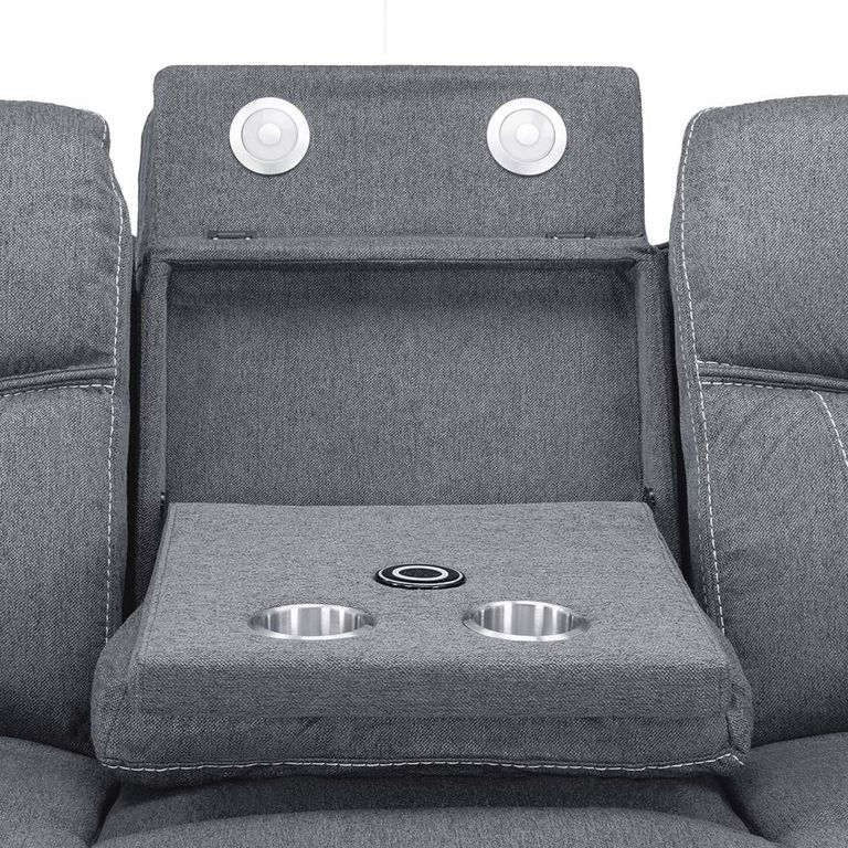 Galaxy Sofa - Tech Grey Fabric - 3 Seater