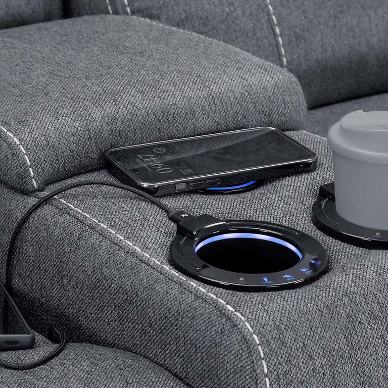 Galaxy Sofa - Tech Grey Fabric - 3 Seater