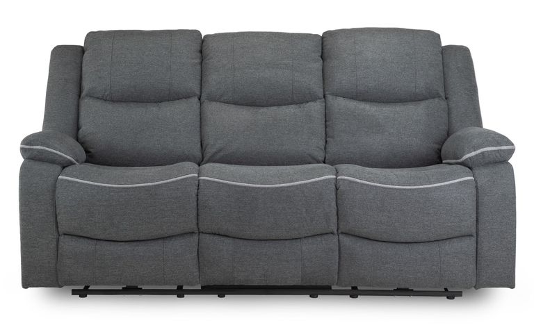 Harald Electric Recliner Sofa - Graphite Fabric - 3 Seater