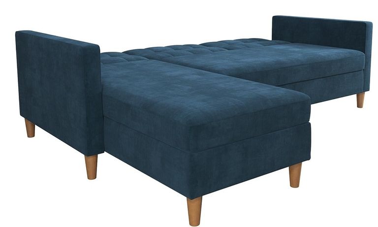 Hartford Sectional Futon Sofa Bed - Storage - Chenille - 2112669UK