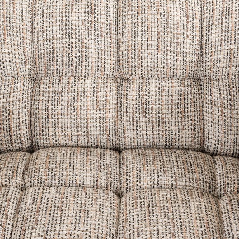 Huxley Beige Fabric 3 Seater Sofa with Brushed Gold Legs