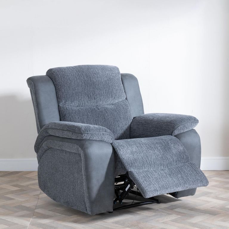 Legend Recliner Armchair - Grey Fabric