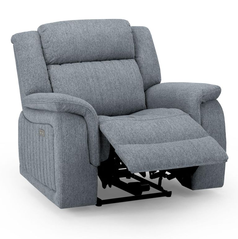 Linden Recliner Armchair - Grey Fabric