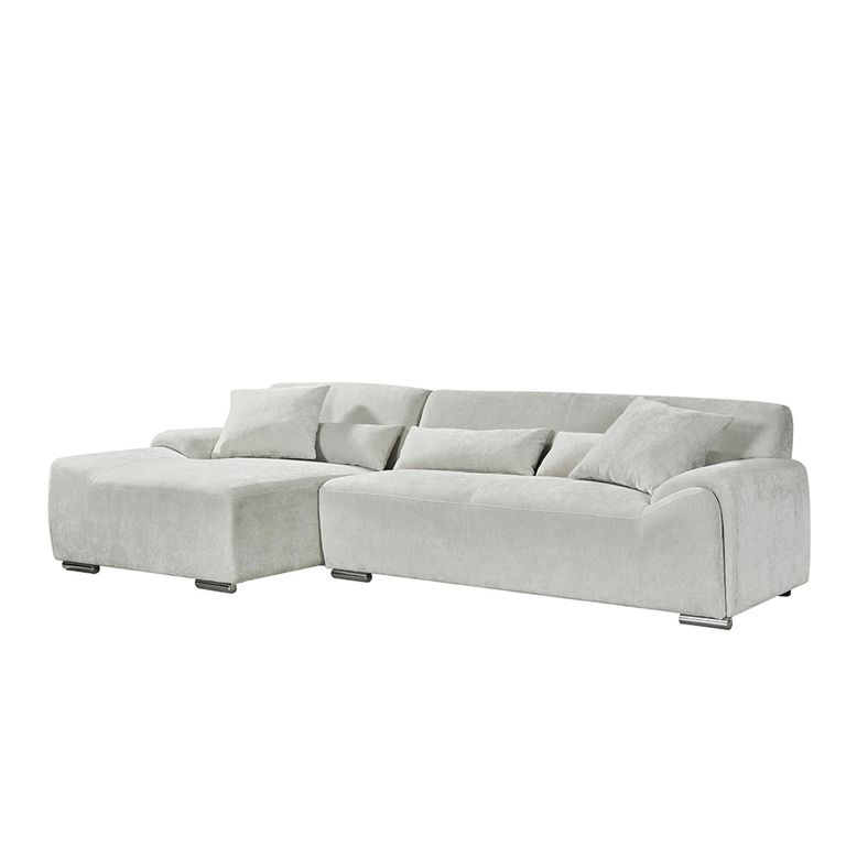 Modena Corner Sofa - Beige Fabric - LHF