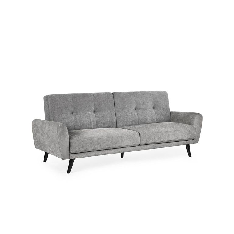 Monza Grey Mobus Fabric Sofabed - 3 Seater - Click-Clack