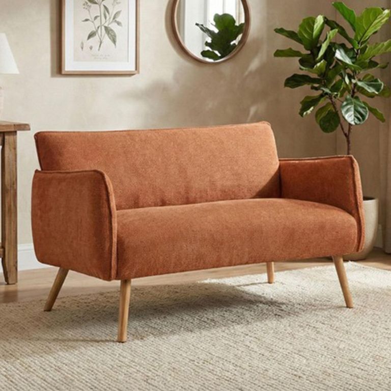 Piper Sofa - 2 Seater - Rust - Fabric