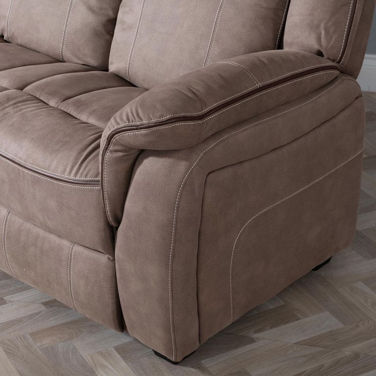 Seville Sofa - 2 Seater - Brown Fabric