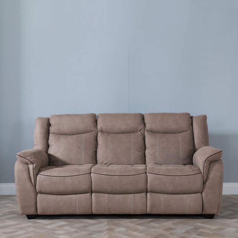 Seville Sofa - 3 Seater - Brown Fabric