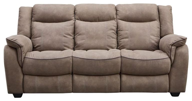 Seville Sofa - 3 Seater - Brown Fabric