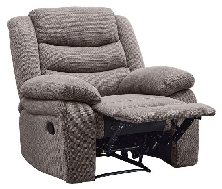 Windsor Recliner Armchair - Brown Fabric