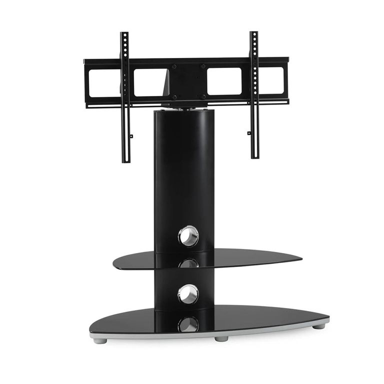 Osmium TV Stand - 2 Shelf with Bracket - Black - OSMB800/2-S