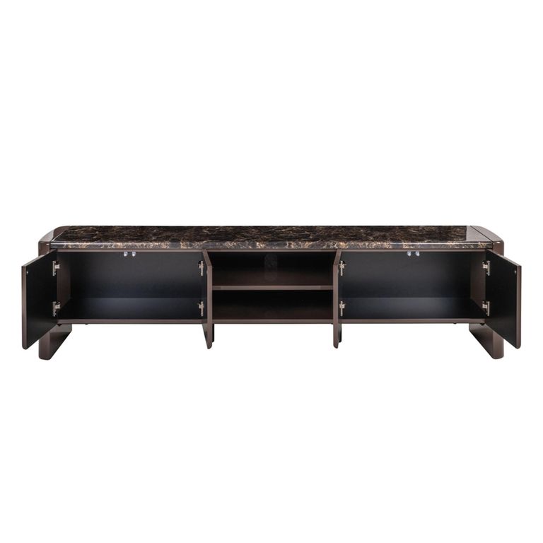 Almundi TV Unit - 4 Door - 199.5cm - Large - Chocolate Brown - Ceramic