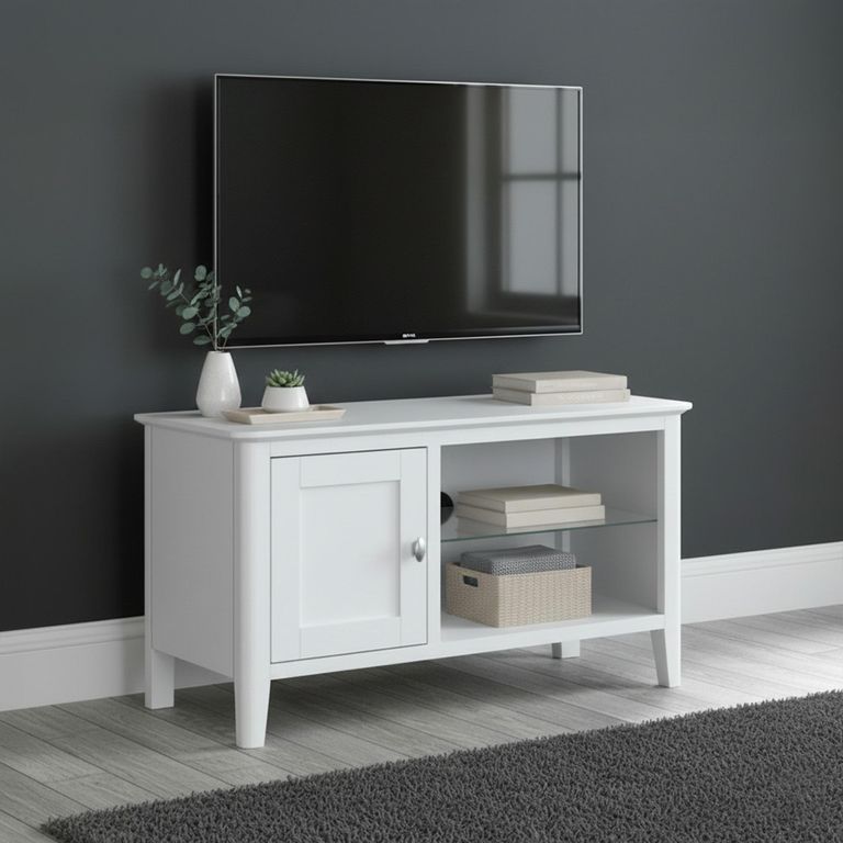 Hampstead TV Unit - 1 Door - White