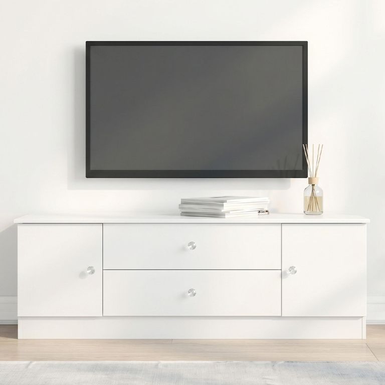 Lumiere TV Unit - 197cm - White Gloss