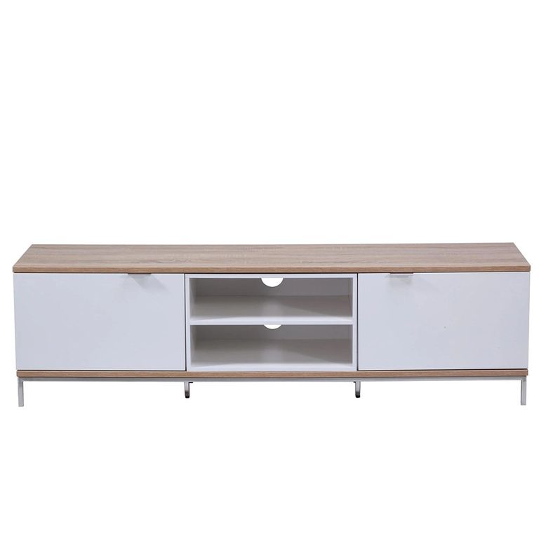 Chaplin TV Stand - White & Light Oak - 160cm - ADCH1600-WHT