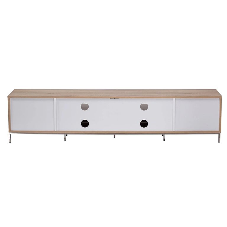 Chaplin TV Stand - White & Oak - 200cm - ADCH2000-WHT