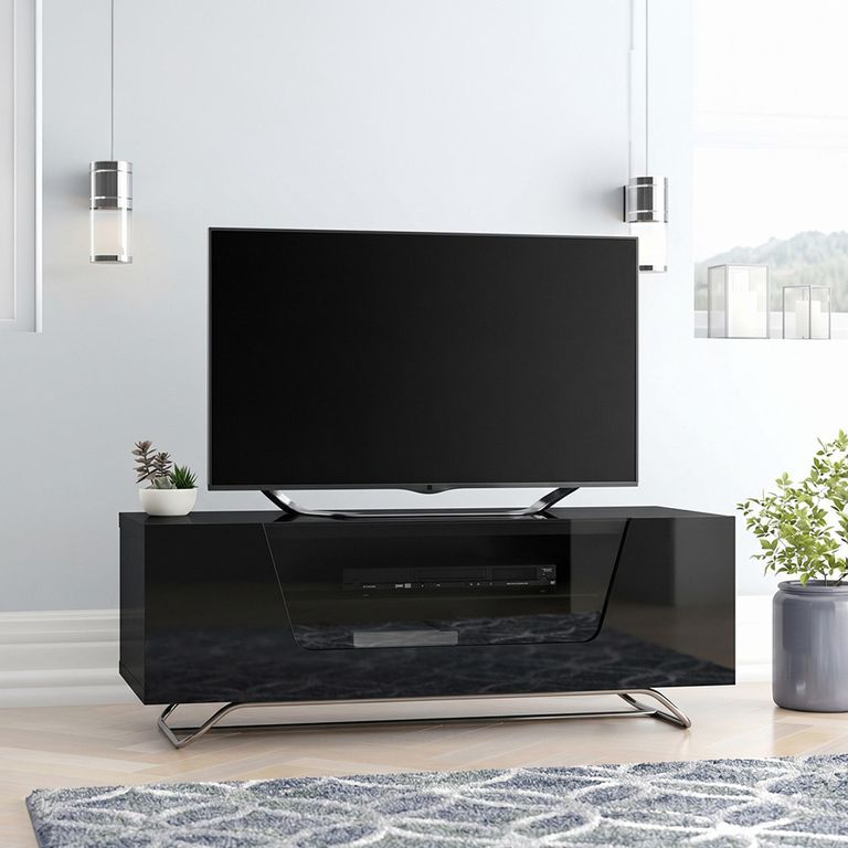 Chromium TV Stand - Black - 100cm - CRO2-1000CB-BLK
