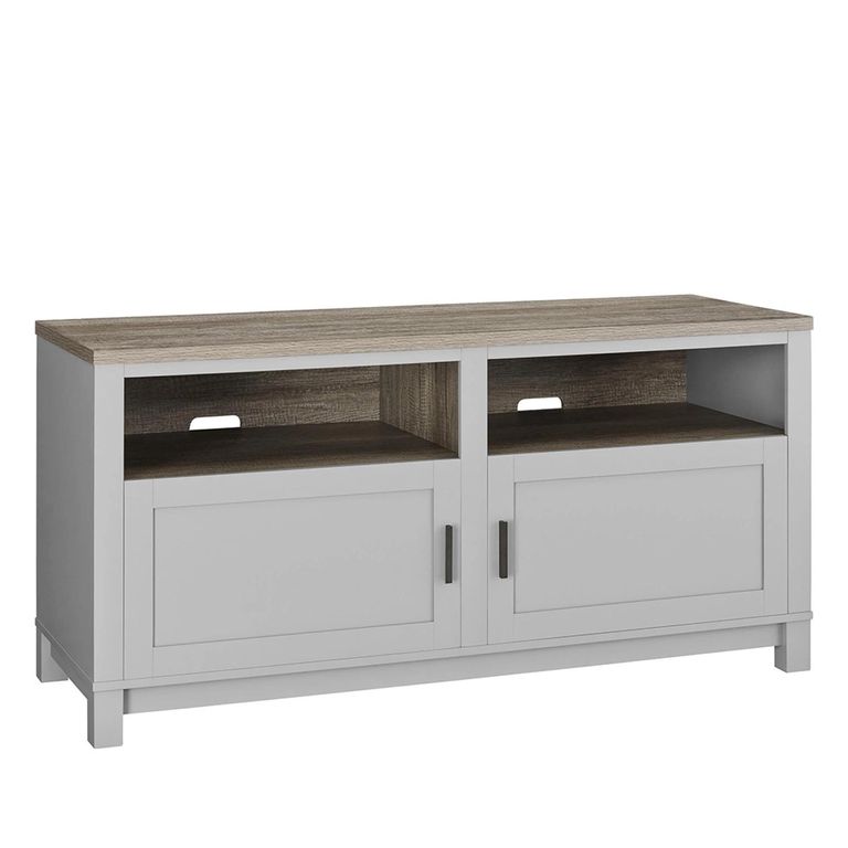 Carver TV Cabinet - Weathered Oak & Grey - 1753196COMUK