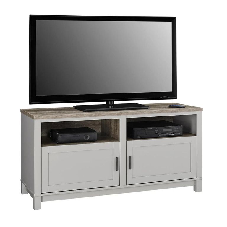 Carver TV Cabinet - Weathered Oak & Grey - 1753196COMUK