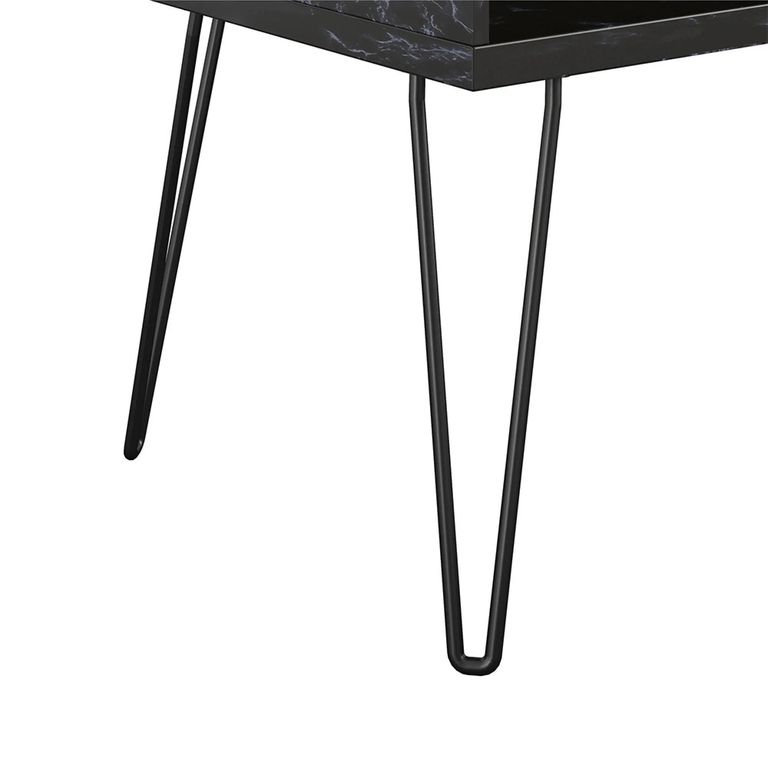 Novogratz Athena TV Stand - Black Marble Effect - 1748899COMNUK