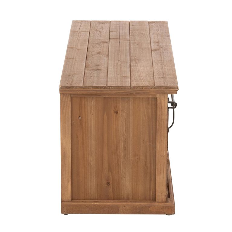 Sia TV Unit - 1 Sliding Door - 2 Drawer - 100cm - Compact - Natural Wood and Glass