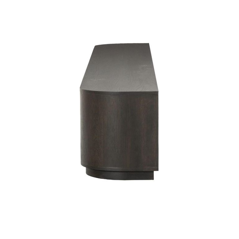 Novero Curved TV Unit - 4 Door - 220cm - Large - Espresso Oak