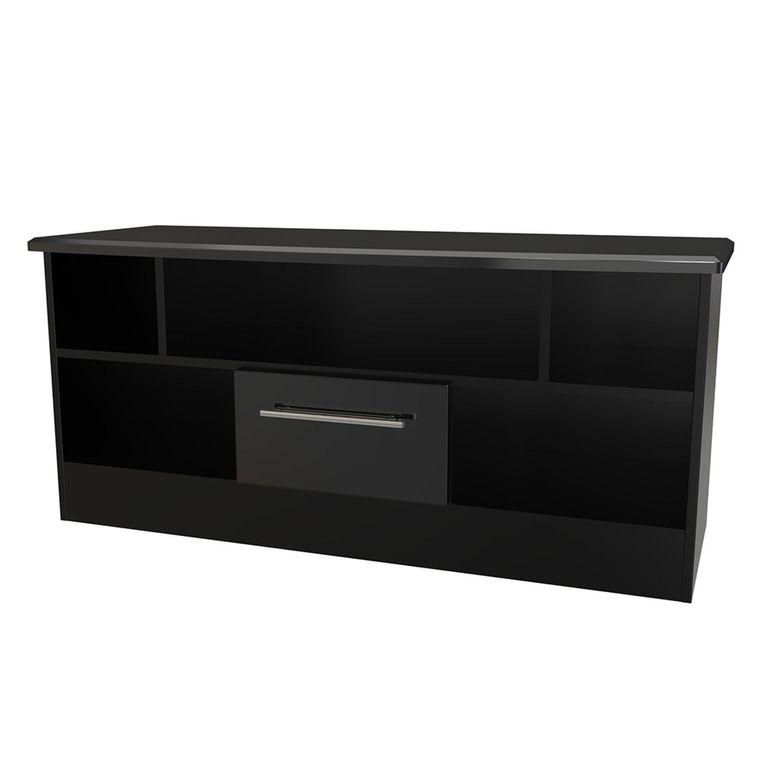 Knightsbridge TV Unit - 110cm - Black Gloss