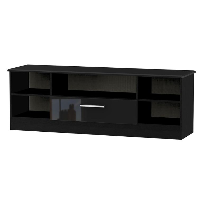 Knightsbridge TV Unit - 145cm Wide - Black Gloss