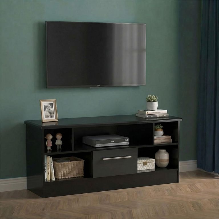 Knightsbridge TV Unit - 110cm - Black Gloss