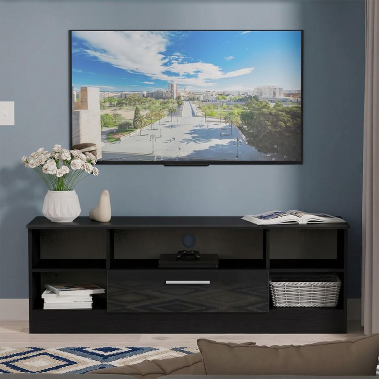 Knightsbridge TV Unit - 145cm Wide - Black Gloss