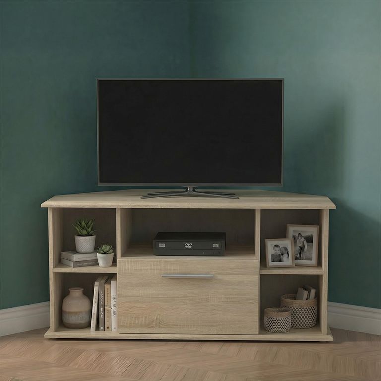 Knightsbridge TV Unit - 115cm - Corner - Oak
