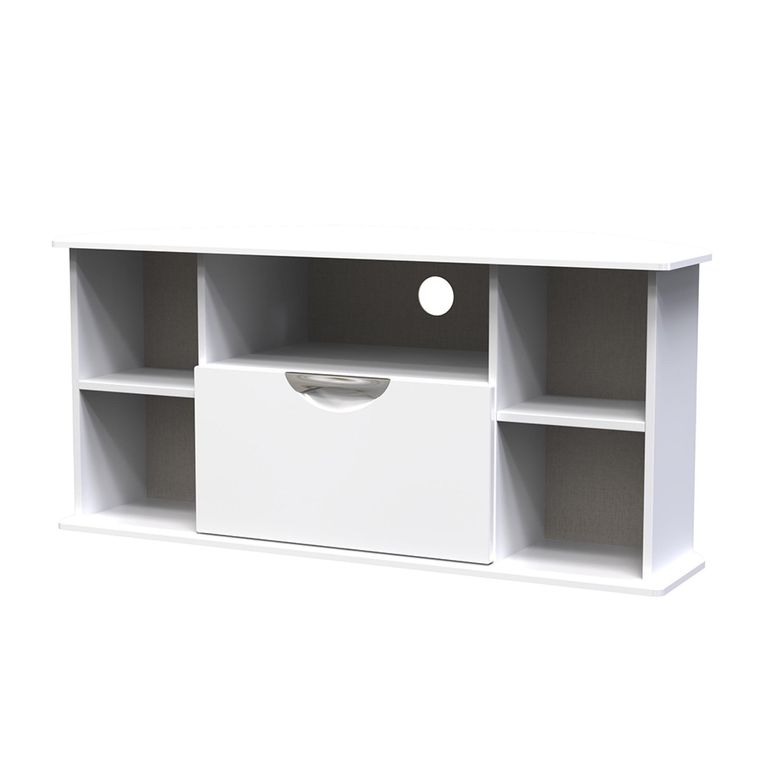 Camden TV Unit - 115cm - Corner - White Gloss