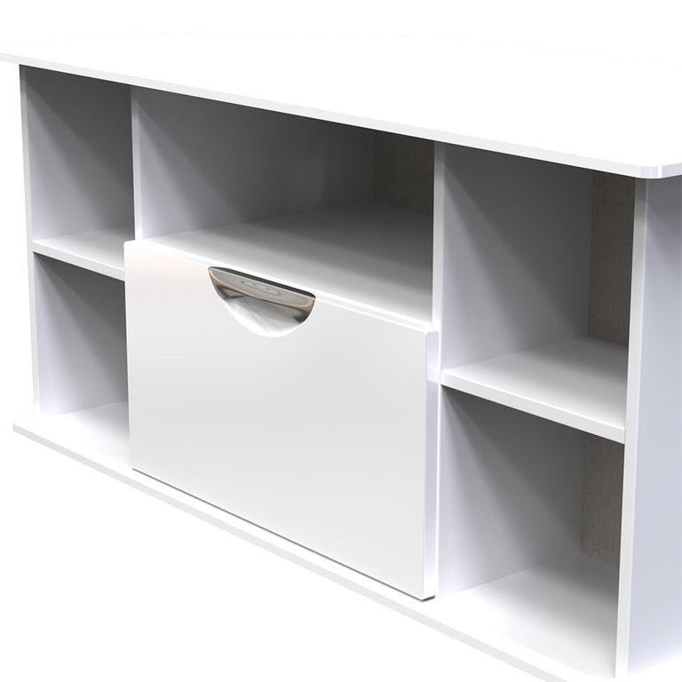 Camden TV Unit - 115cm - Corner - White Gloss