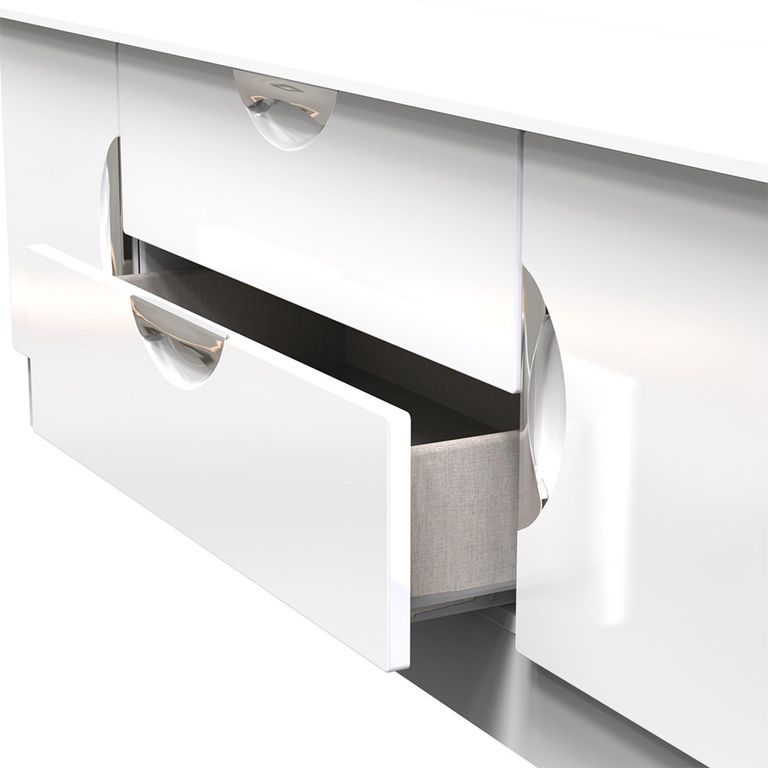 Camden TV Unit - 145cm - White Gloss
