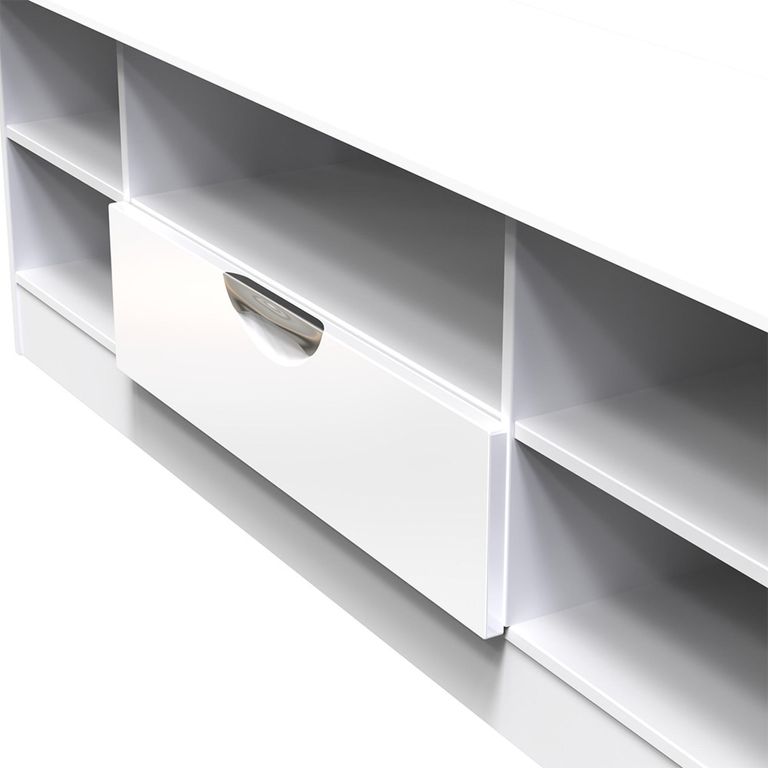 Camden TV Unit - 145cm - Wide - White Gloss