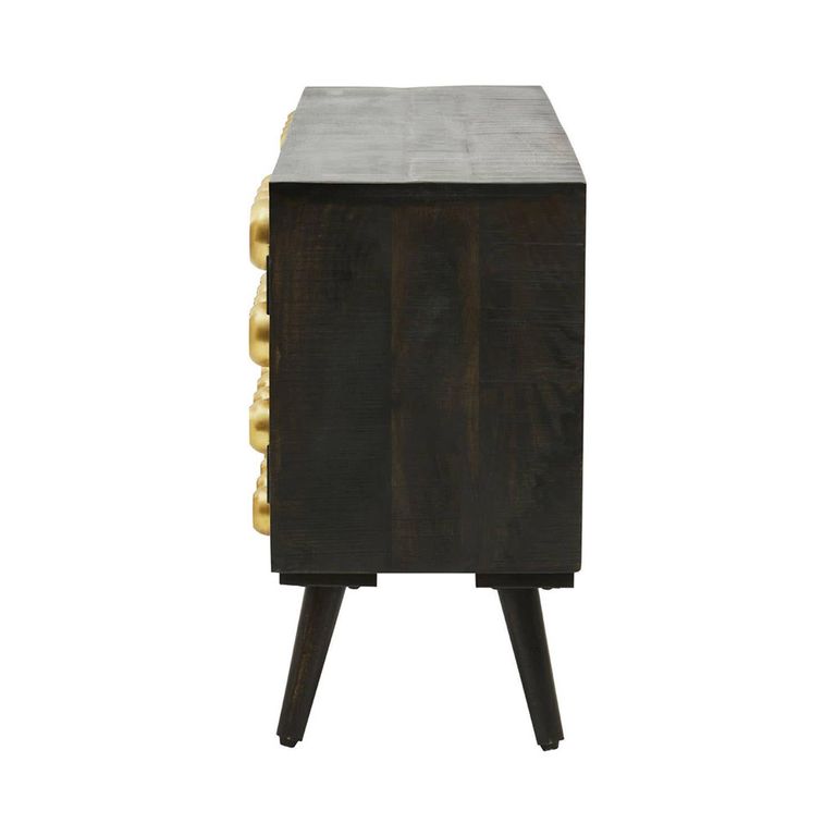 Arti TV Unit - 2 Door - Black - Mango Wood