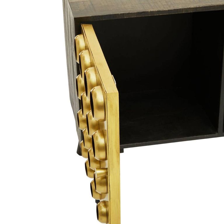 Arti TV Unit - 2 Door - Black - Mango Wood