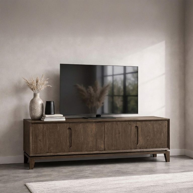 Cortez TV Unit - 4 Door - 170cm - Medium - Brown - Mango Wood
